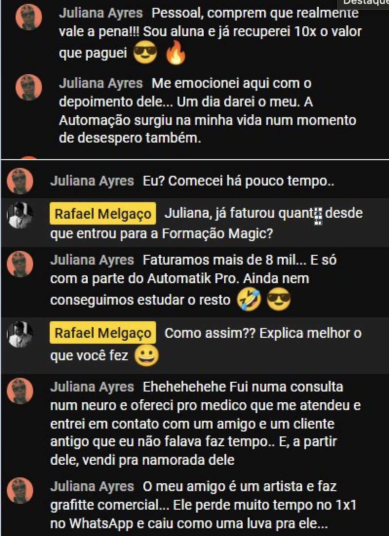 Depoimento da Juliana